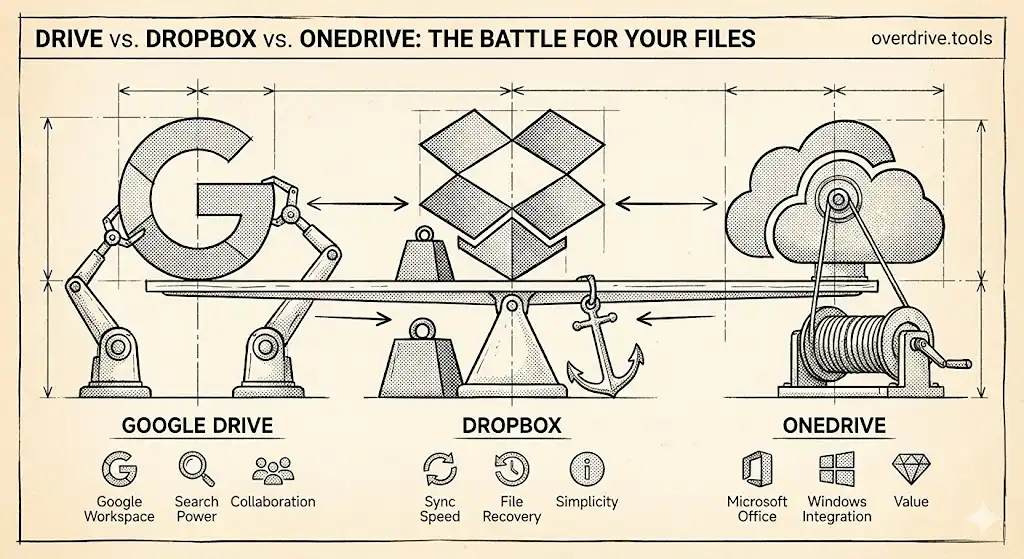 Google Drive vs Dropbox vs OneDrive: Which Should You Actually Use?