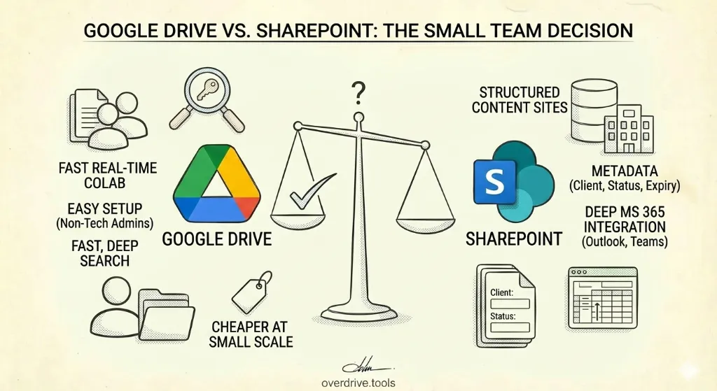 Google Drive vs. SharePoint: Which Is Better for Small Teams?